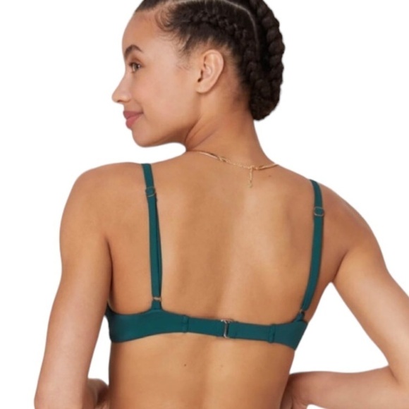 Mindy & Andie Swim The Bermuda Bikini Top Dragonfly Green Size L - Picture 2 of 10